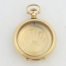 American 18 Size Stem Wind & Lever Set 25 Year “Crescent” YGF PW Case