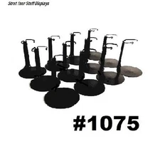 1 doz KAISER #1075 BLACK STANDS Fit 3.5"- 5" tall figs ACTION FIGURES  Mini Size