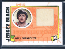 2009-10 ITG 1972 The Year In Hockey Game Used Jersey Black #M08 Gary Dornhoefer