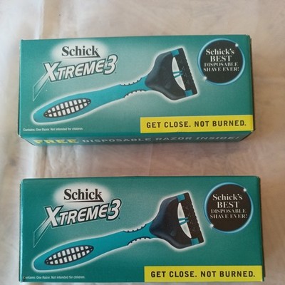 Lot of 2 Vintage Schick XTREME3 Razor In Original NEW Sealed Box 2003