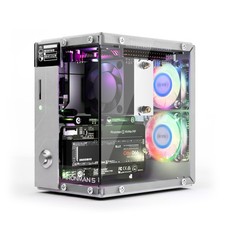 Pironman 5 NVMe M.2 SSD PCIe 2.0/3.0 Mini PC Case for Raspberry Pi 5 Silver