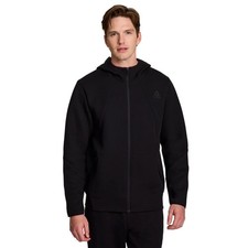 Reebok Mens Full Zip Hoodie Black Scuba Hood Performance Jacket XL REM243HD03