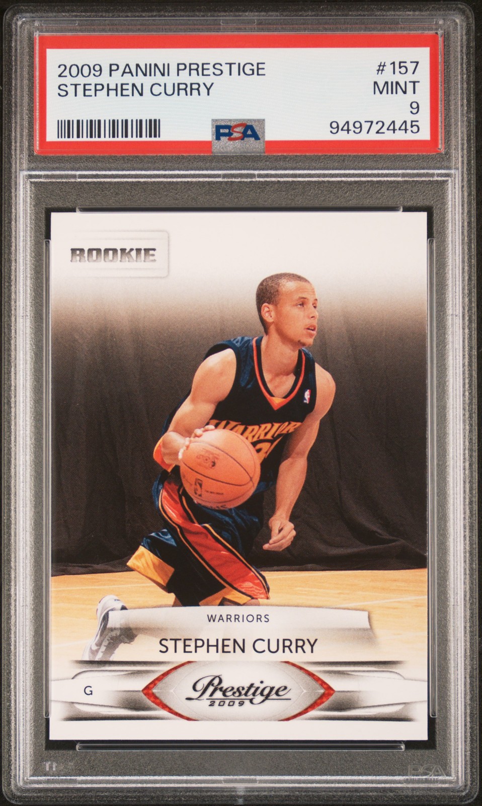 2009 PANINI PRESTIGE #157 STEPHEN CURRY ROOKIE RC PSA 9