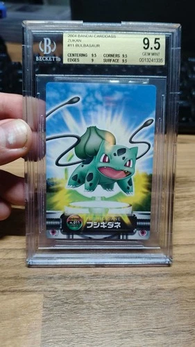 2004 BANDAI CARDDASS ZUKAN BULBASAUR #11 BGS 9.5 GEM MINT LOW POP
