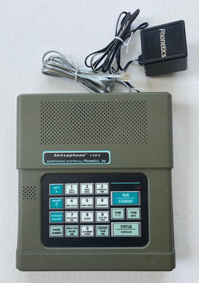 SENSAPHONE 1104 * PHONETICS REMOTE MONITORING ALARM DIALER * ADAPTER *PHONE CORD