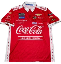 2025 COCA-COLA Suarez Trackhouse Nascar Pit Crew Shirt Chevy HECHO MEXICO XL