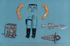 vintage G.I. GI JOE gijoe RIPPER BODY PARTS + WEAPONS lot #2 waist legs arms gun