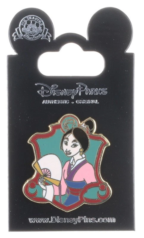 2012 Disney Princess Crest Mulan Pin With Packing Rare