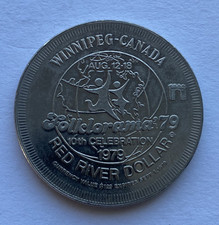 1979 Wpg Manitoba Red River Trade Dollar Token - Canada Schreyer Exp. 1979/09/01