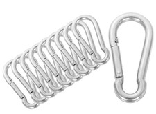 10PCS 4 in M10 Spring Snap Hooks, Stainless Steel Clips