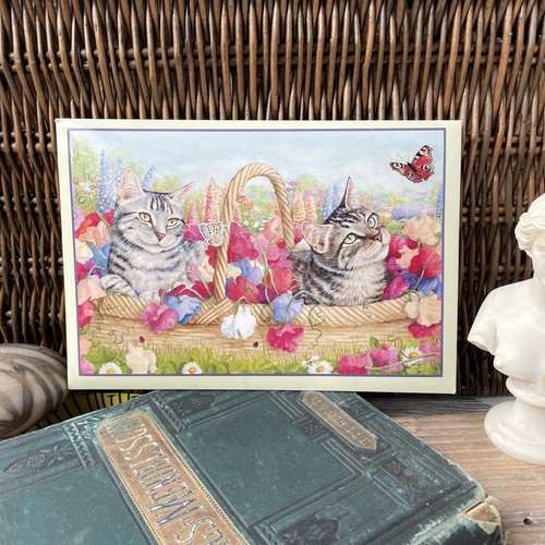 Vintage Cats Stationary Debbie Cook Michael Woodward Ling's Cards 1994 - Picture 2 of 11