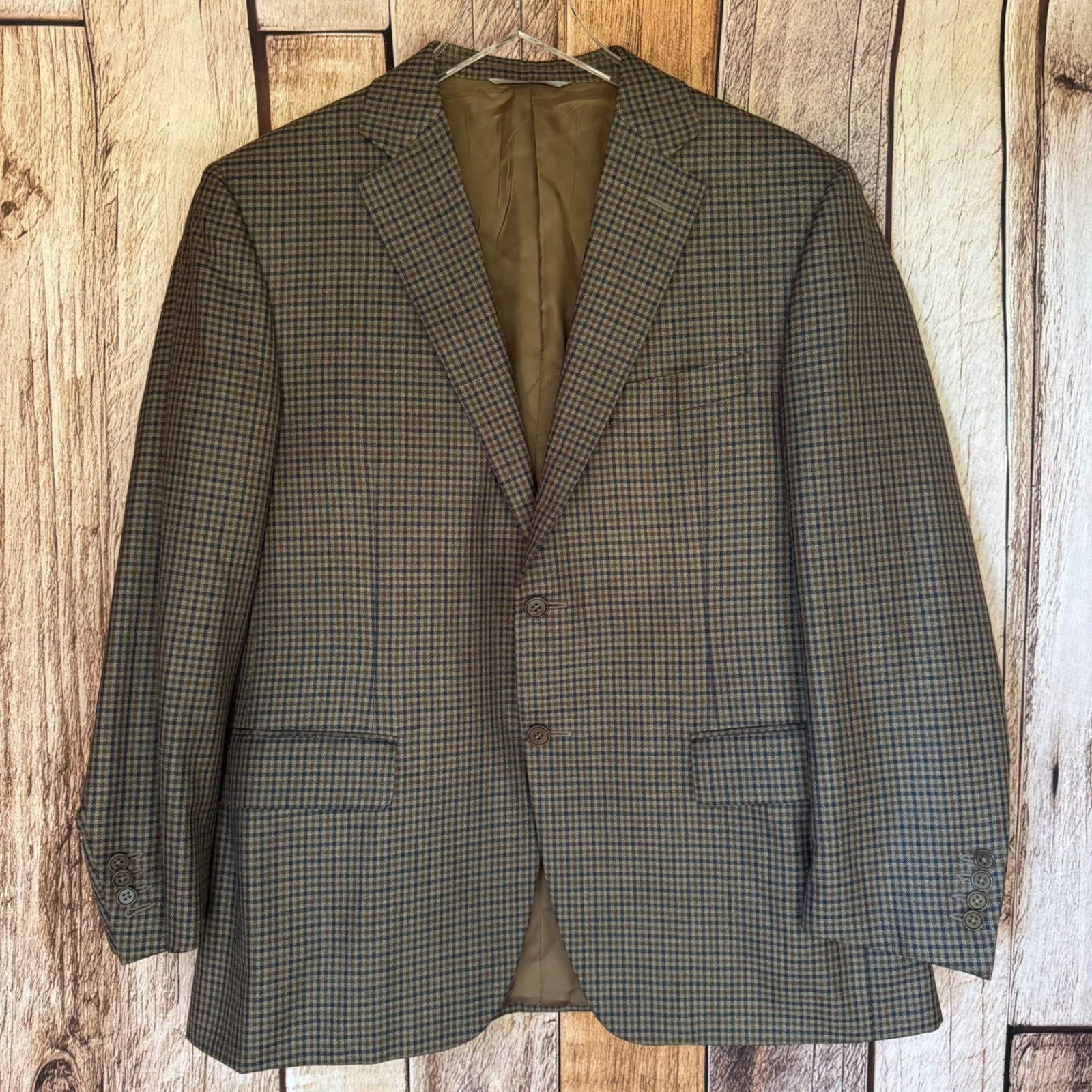 Canali Blazer 1934 Silk Wool Check Blazer Plaid M… - image 1