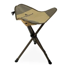 Black Sierra Folding Hunting Stool 225 lbs Lightweight Collapsible Tripod Seat