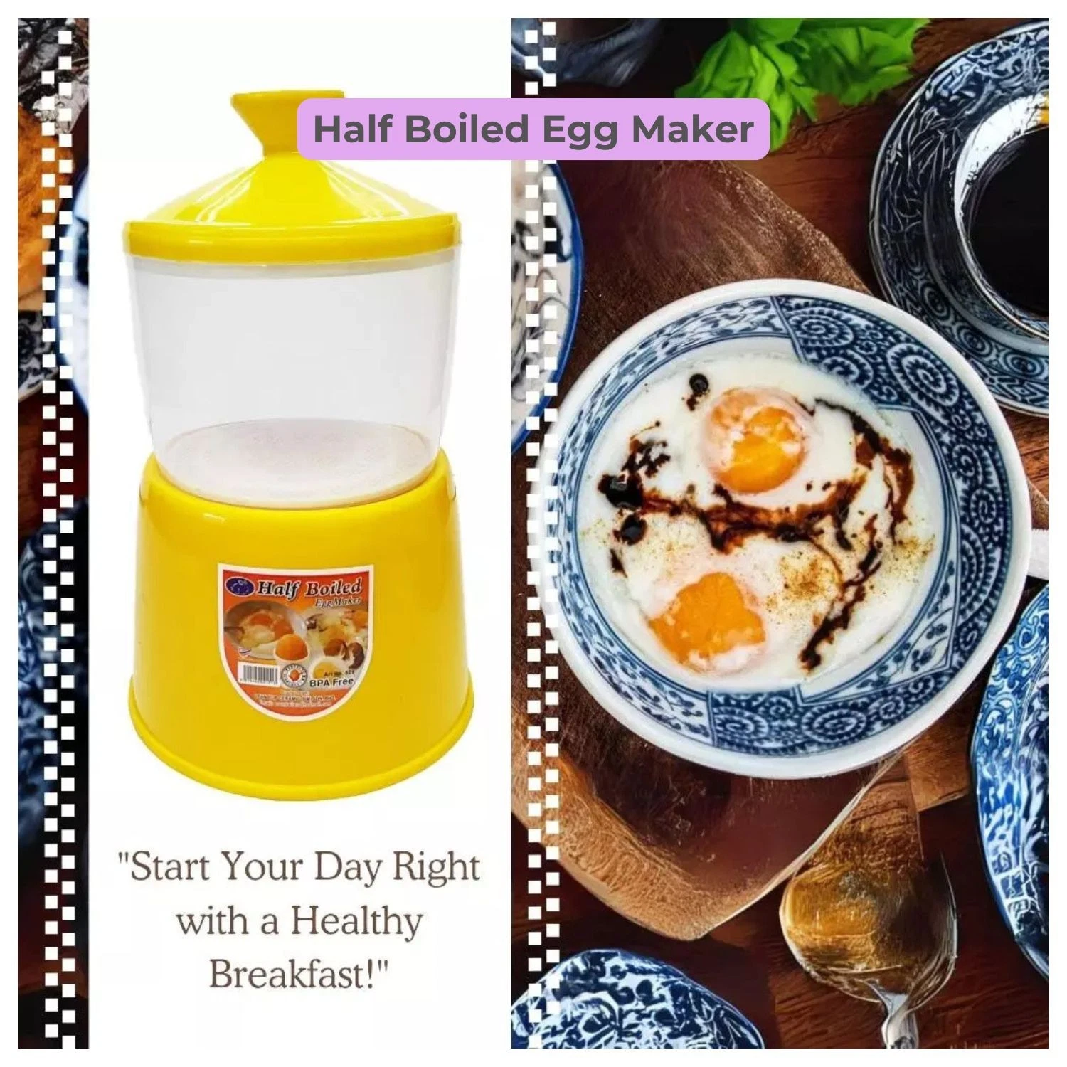 1x ORIGINAL MALAYSIAN HALF BOILED EGG MAKER (Soft) Malaysian Kopitiam Souvenir