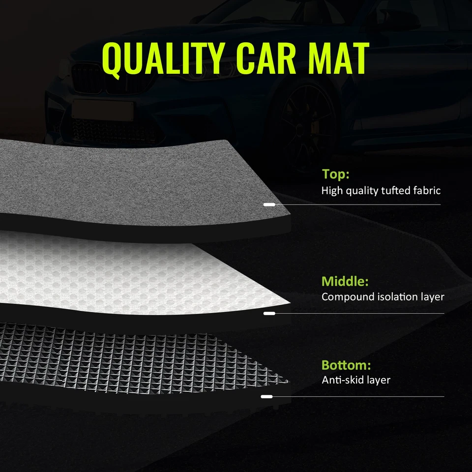 Alfombrillas 98-06 E46 Serie 3 Gris Nylon Forro Alfombra Delantera Trasera 4 Piezas para: (BMW) Foto 4 de 4