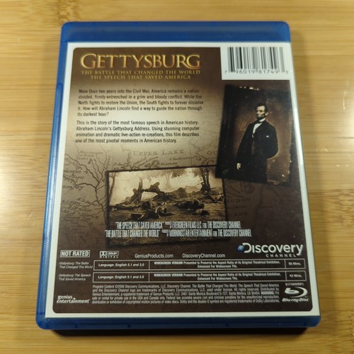 Gettysburg The Battle And The Address Blu-ray Discovery Channel Documentary - Imagen 2 de 4