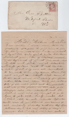 CIVIL WAR LETTER - 28th Wisconsin Vols - Captured Rebel Gunboats in Mobile AL !