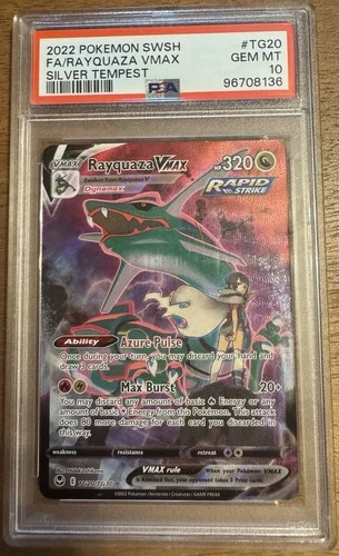 Rayquaza VMAX TG20/TG30 PSA 10 SWSH12 Sword & Shield Silver Tempest