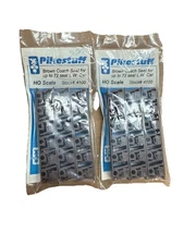 (2) Pikestuff 4100 HO Scale Passenger Car Seats 2 pkg 72 seats total -- Brown