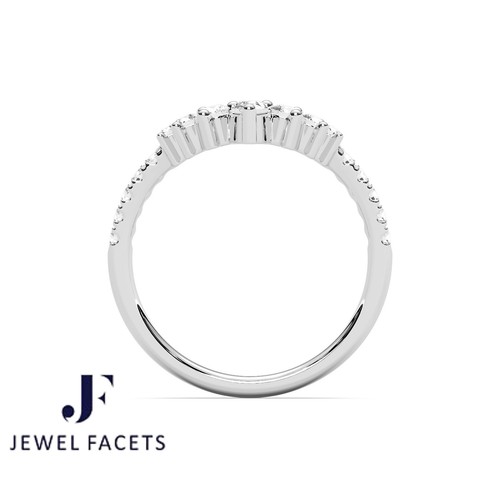 IGI Certified Diamond Wedding Band 0.52 Carat F/VS 14k Gold Pear Cut Lab Created - Picture 3 of 4