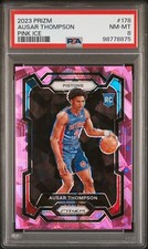 2023-24 Panini Prizm Pink Ice Prizm #178 Ausar Thompson RC PSA 8 Detroit Pistons