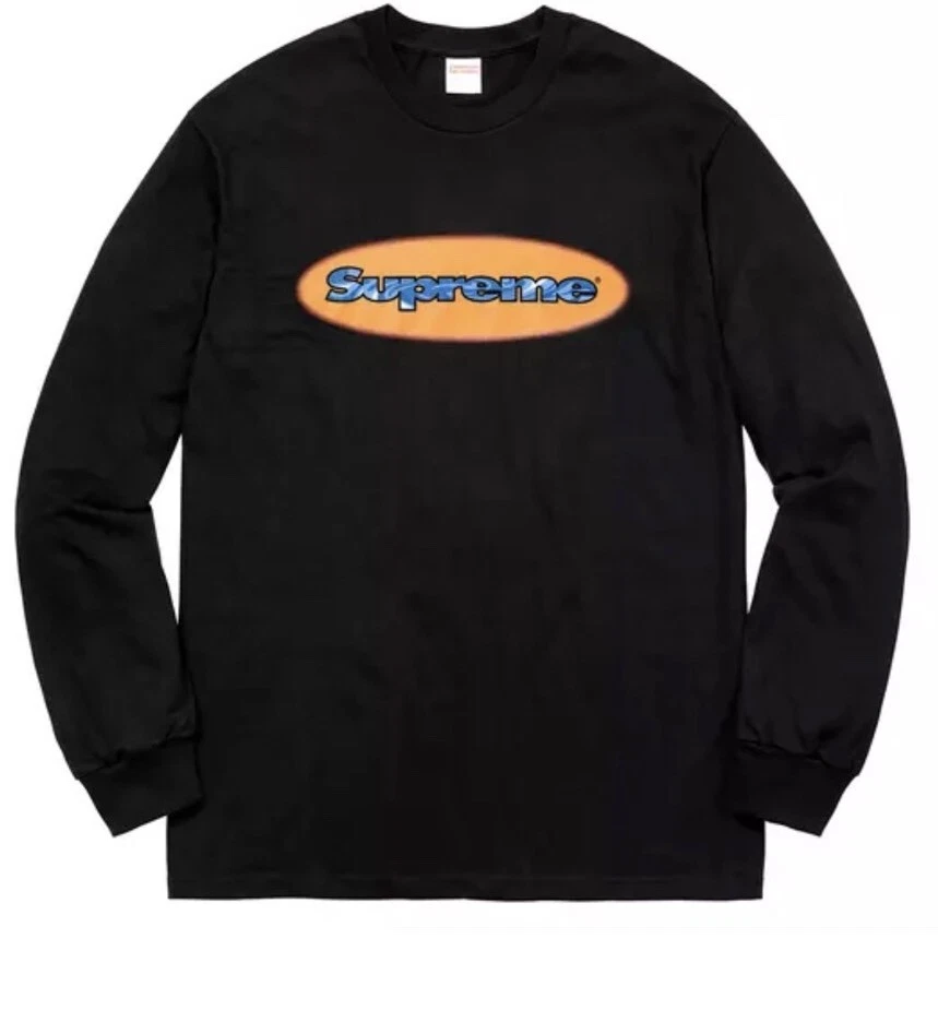 Tee shirt Supreme Ripple L/S SS18 noir taille M
