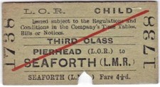 Liverpool Overhead Railway Ticket Pier Head to Seaforth (L.M.R.)