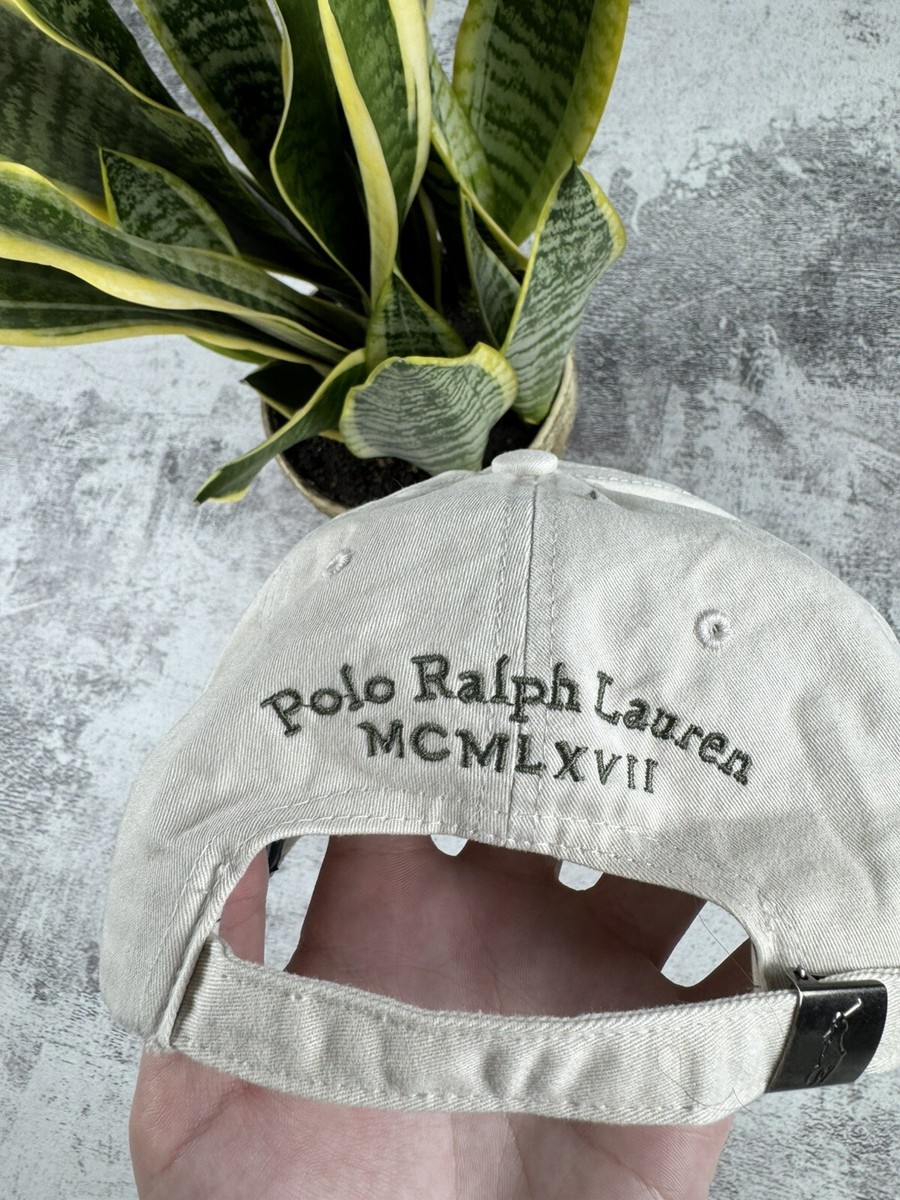 Vintage 90S Polo Ralph Lauren Big Pony Beige Y2K Beanie Hat  display picture 1