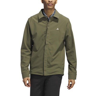 Size XL- Adidas Men's Go-to Shirt Golf Jacket, Olive Strata.