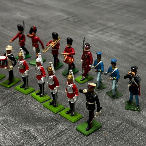 20 Pc. VTG Mixed Britains Marching Band Lead Toy Soldier Figures Horses Preowned - Picture 6 of 9