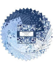 Dreaming In Blue By Wilmington Prints - 5 Karat Crystals / Charm Pack