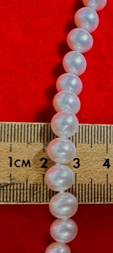 Vtg 7” AAA Natural Genuine 10mm Akoya Pearl Bracelet 14K Platinum Clasp 16gm - Bild 14 von 17