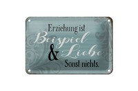 Blechschild Spruch 18X12 Cm Erziehung Ist Beispiel Und Liebe Deko Schild