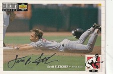 FREE SHI-1994 Upper Deck Collector's Choice Silver Signature Scott Fletcher #103