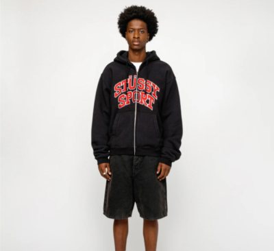Stussy Sport Zip Hoodie Black Brand New with Tags Large | eBay
