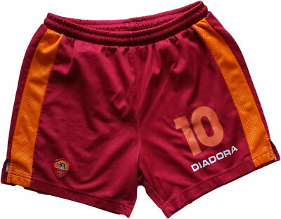 AS Roma Totti 1997-1998 Diadora Shorts PLAYER Match Worn *FELPATI