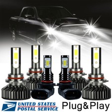 6Pcs LED Headlight Fog Light Bulbs For Ram 15...