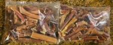 2 Pounds BULLY STEER STICKS BITES Ends & Pieces Dog Treats USA Chews NATURAL