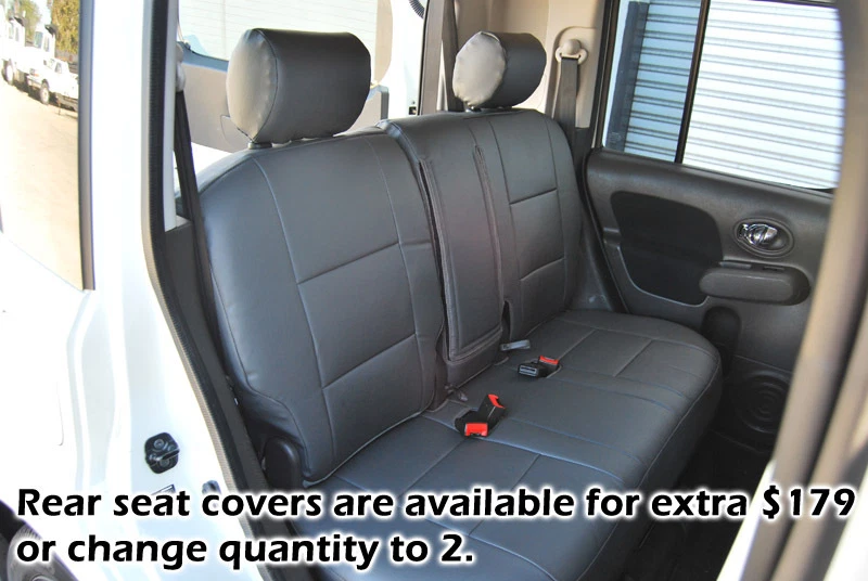 FUNDA ASIENTO IGGEE S. CUERO AJUSTE PERSONALIZADO PARA NISSAN CUBE 2009-2014 Foto 4 de 4