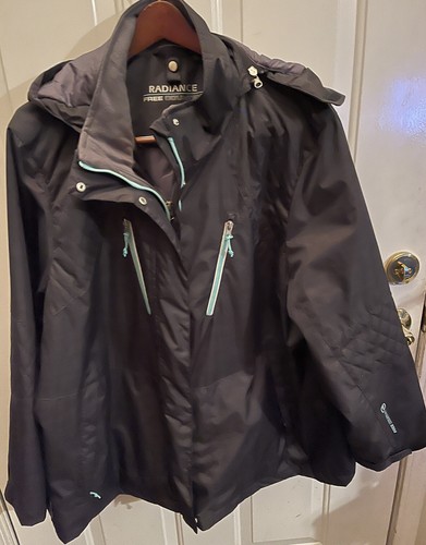 Black Hooded Rain Jacket 