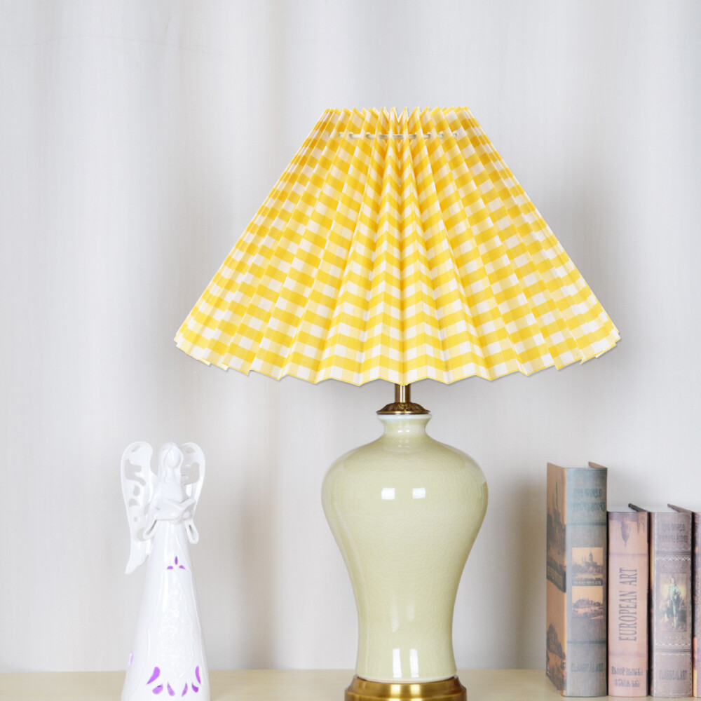 Fabric Shade Candlestick Shade Chimney Lamp Shades Green Plaid Lamp