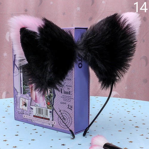 Cat Fox Faux Fur Ears Headband Anime Lilita Halloween Maid Cosplay Party Costume - Picture 19 of 26