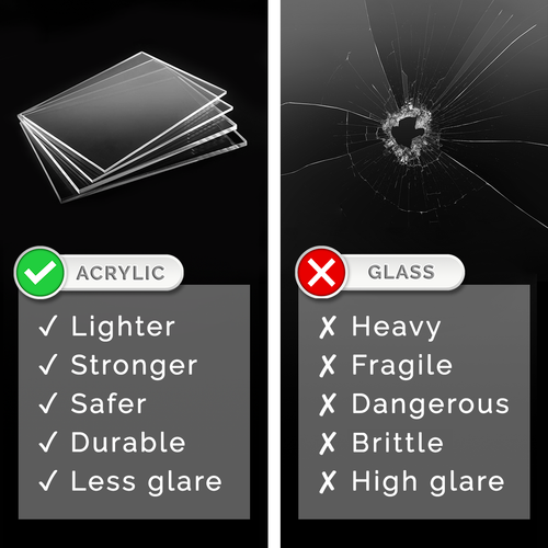 4"W Trifold Brochure Holder Display with Vertical Business Card Pocket - Picture 9 of 9