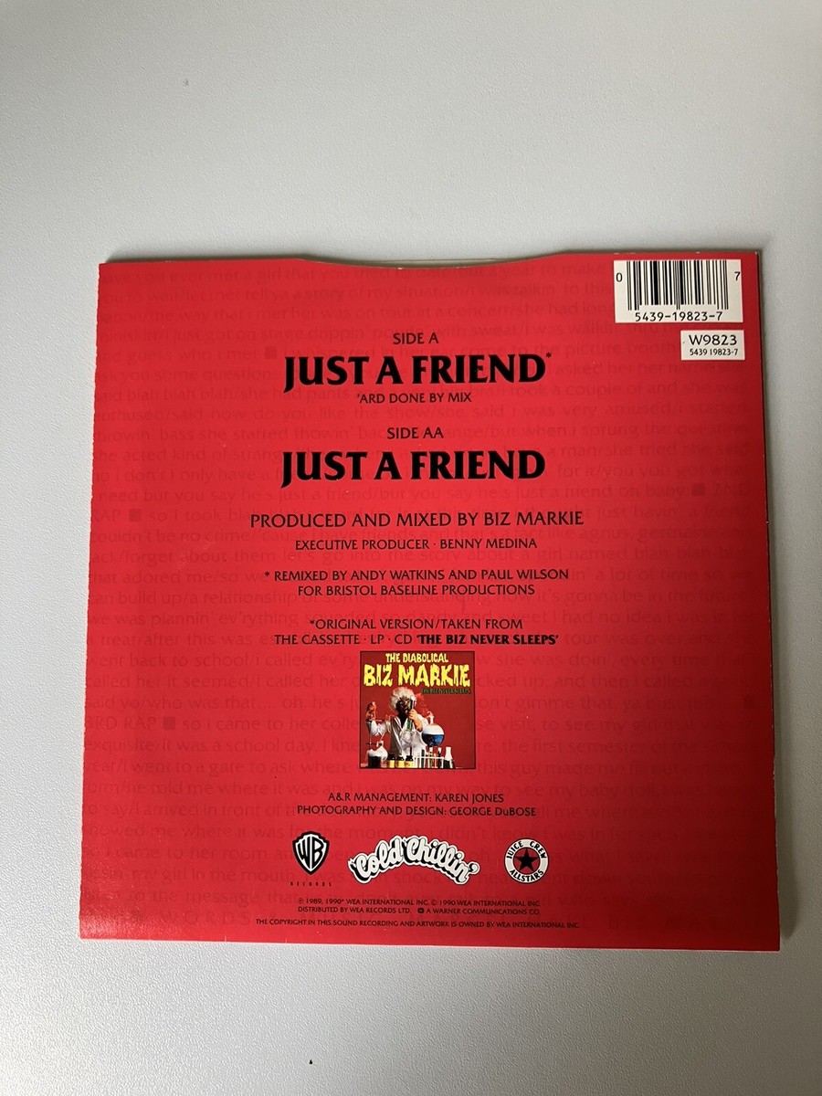 UK Orig 7インチ Biz Markie Just A Friend Biz Markie – Just A Friend – Cassette (SR, Dolby HX Pro, B