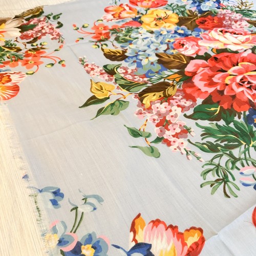 GUCCI Wool Josephine Floral Shawl Sky Blue Multicolor New with Tags - Picture 9 of 16