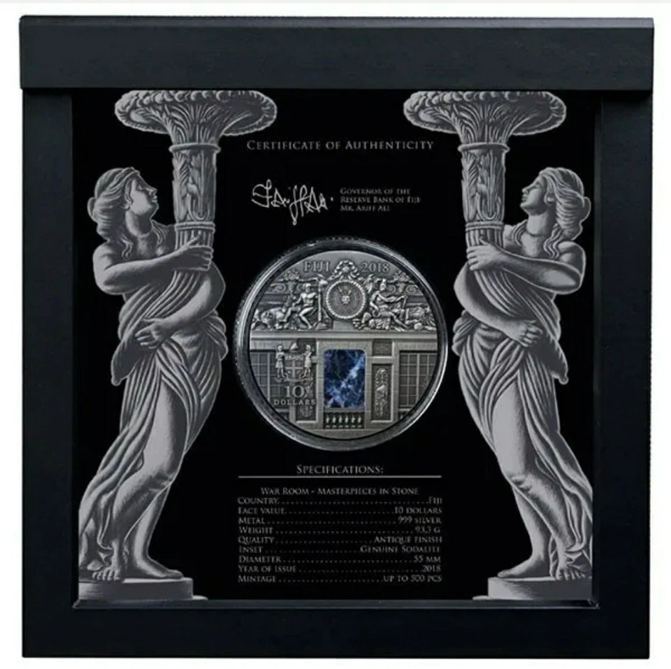 2018 $10 Fiji WAR ROOM Versailles Masterpieces In Stone Coin. - Image 3 of 4
