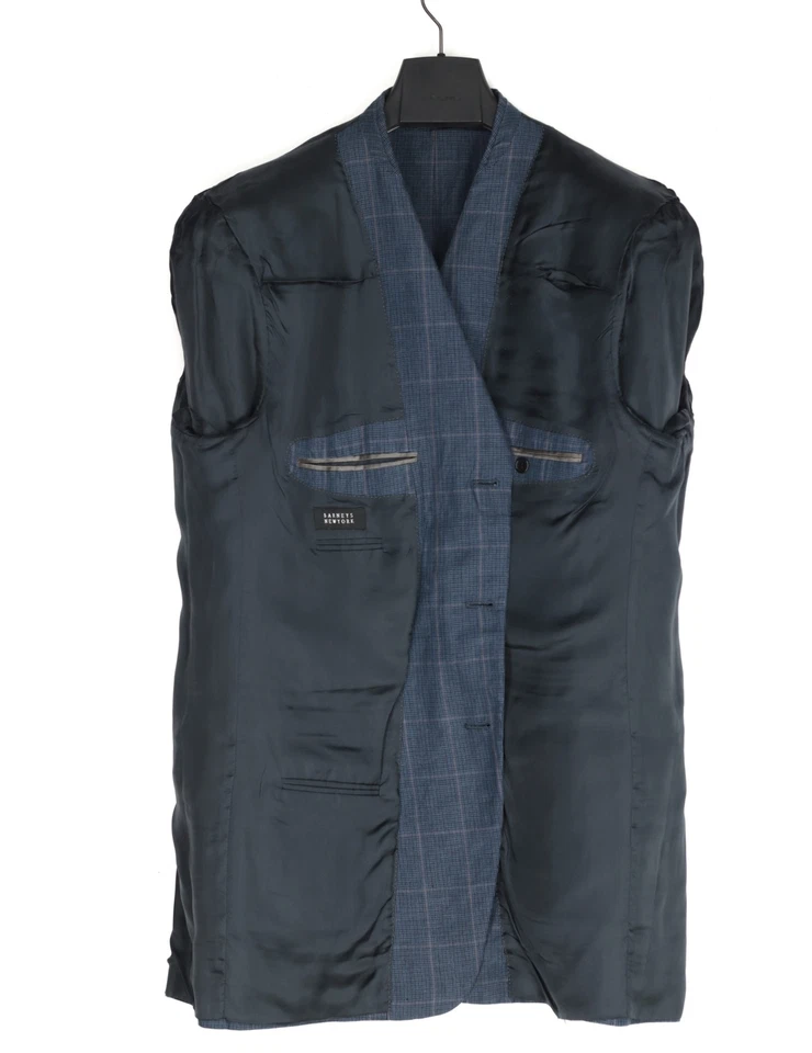 Мужской блейзер Barneys NY Lanificio Campore 46 L 100% чистый лен синий оконное стекло - Изображение 3 из 4