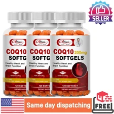 3 Bottles CoQ 10 Coenzyme Q10 Softgels 120 Caps for Cardiovascular Heart Health