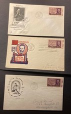 #946 Joseph Pulitzer FDC 3 different cachets 