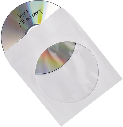 Verbatim CD/DVD Paper Sleeves-With Clear Window 50Pk - Picture 2 of 12